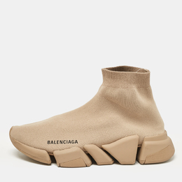 Balenciaga: Бежевые кроссовки  Speed Trainer