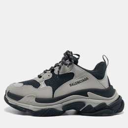 Balenciaga: Чёрные кроссовки  Triple S