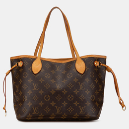 Louis Vuitton: Коричневая сумка-шоппер  Neverfull