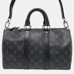 Louis Vuitton: Чёрная сумка  Keepall