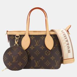 Louis Vuitton: Коричневая сумка-шоппер  Neverfull