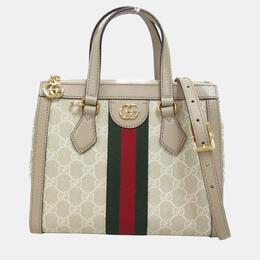 Gucci: Бежевая сумка  Ophidia