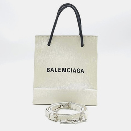 Balenciaga: Белая сумка-шоппер  Shopping