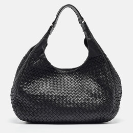 Bottega Veneta: Чёрная сумка  Intrecciato