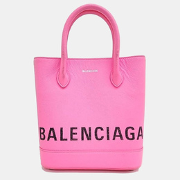 Balenciaga: Розовая сумка-шоппер 