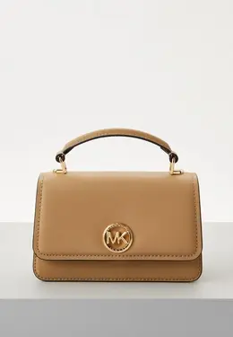 Michael Michael Kors: Бежевая сумка 