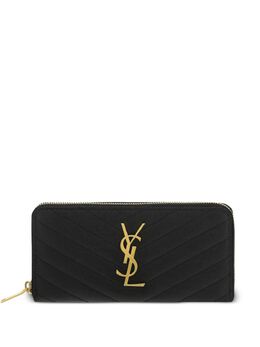 Saint Laurent: Чёрный кошелёк  Monogram