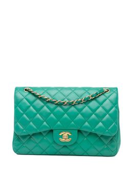 CHANEL Pre-Owned: Зелёная сумка 