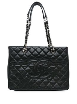 CHANEL Pre-Owned: Чёрная сумка-шоппер 