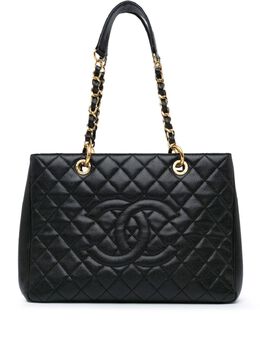 CHANEL Pre-Owned: Чёрная сумка-шоппер 