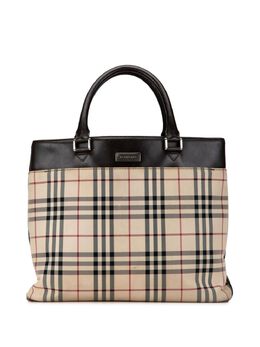 Burberry Pre-Owned: Коричневая сумка-шоппер 