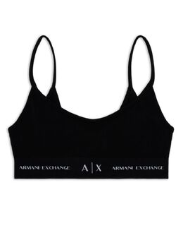 Armani Exchange: Чёрный бюстгальтер 