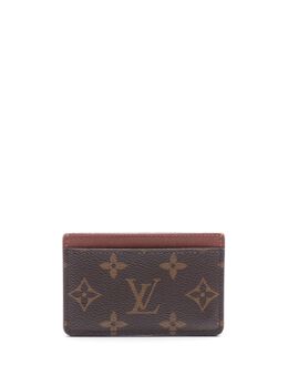 Louis Vuitton Pre-Owned: Коричневый картхолдер 