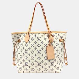 Louis Vuitton: Белая сумка-шоппер  Neverfull MM