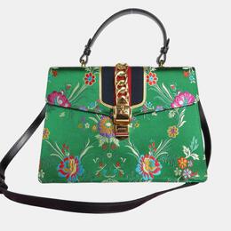 Gucci: Зелёная сумка  Sylvie