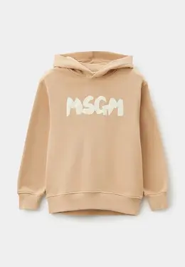 MSGM Kids: Бежевая толстовка 