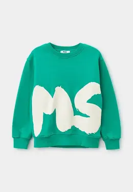 MSGM Kids: Зелёный свитер 