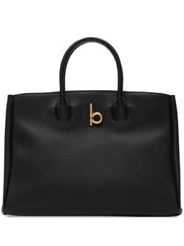 Burberry: Чёрная сумка-шоппер 
