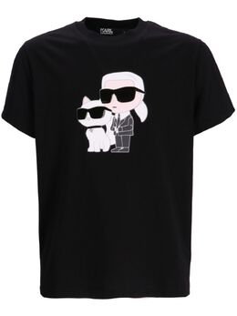 Karl Lagerfeld: Чёрная футболка  Ikonik Choupette