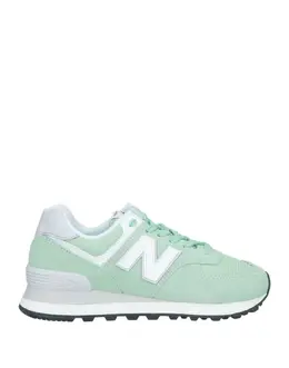 New Balance: Зелёные кроссовки 