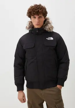 The North Face: Чёрный пуховик 