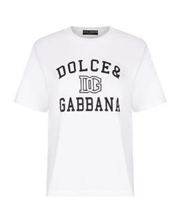 DOLCE&GABBANA: Белая футболка 