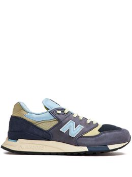 New Balance: Голубые кроссовки 