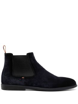 Santoni: Голубые ботинки 