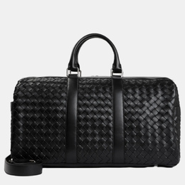 Bottega Veneta: Чёрная сумка  Intrecciato