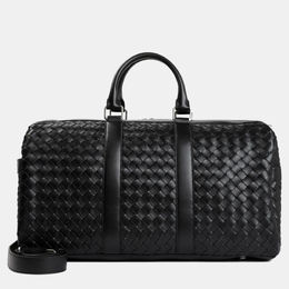 Bottega Veneta: Чёрная сумка  Intrecciato