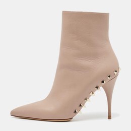 Valentino: Бежевые ботинки  Rockstud