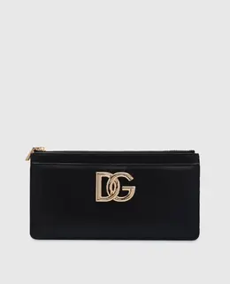 Dolce&Gabbana: Чёрный кошелёк  DG