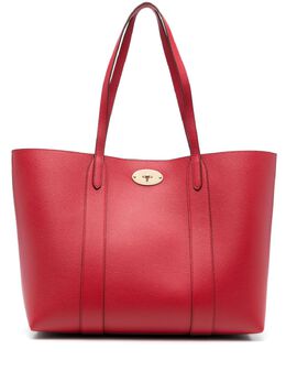 Mulberry: Красная сумка-шоппер  Bayswater