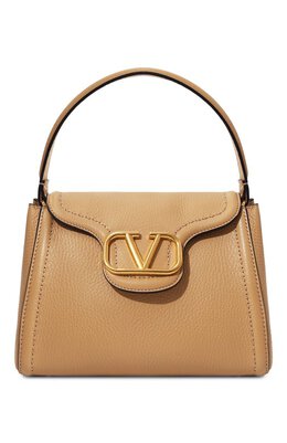 Valentino: Бежевая сумка 