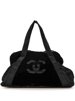 CHANEL Pre-Owned: Чёрная сумка-шоппер 