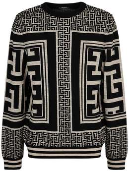 BALMAIN: Длинный свитер  Maxi Monogram