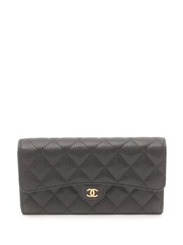 CHANEL Pre-Owned: Чёрный кошелёк 