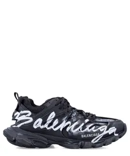 Balenciaga: Чёрные кроссовки  Track