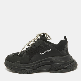 Balenciaga: Чёрные кроссовки  Triple S