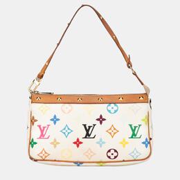 Louis Vuitton: Белая сумка  Pochette Accessoires