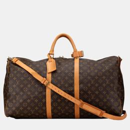 Louis Vuitton: Коричневая сумка  Keepall