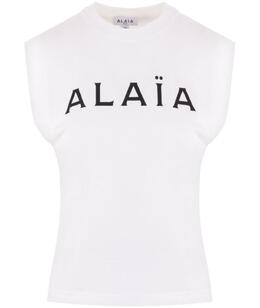 ALAIA: Хлопковая футболка 