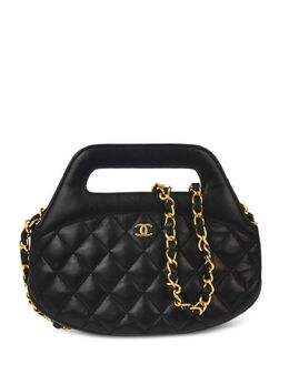 CHANEL Pre-Owned: Чёрная сумка-шоппер 