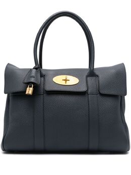 Mulberry: Синяя сумка-шоппер  Bayswater