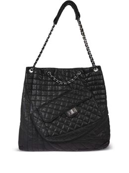 CHANEL Pre-Owned: Чёрная сумка-шоппер 