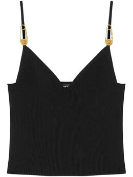 Versace: Чёрный топ  Safety Pin