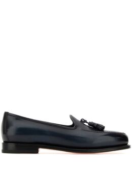 Santoni: Голубые туфли 