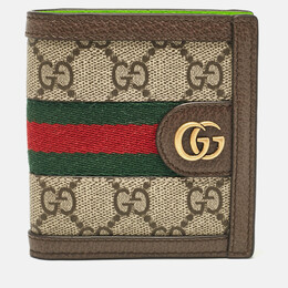 Gucci: Бежевый кошелёк  GG Supreme