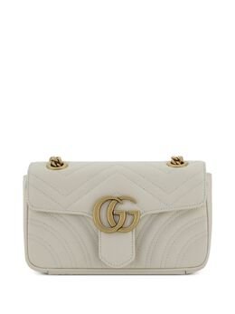 Gucci: Белая сумка  GG Marmont