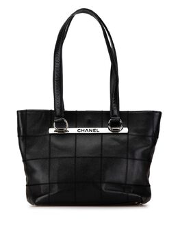 CHANEL Pre-Owned: Чёрная сумка-шоппер 